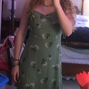 pretty green dress from top shop